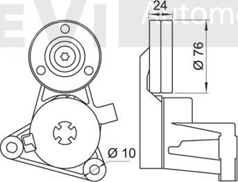 Trevi Automotive TA1522 - Siksnas spriegotājs, Ķīļsiksna ps1.lv