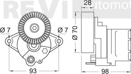 Trevi Automotive TA1616 - Siksnas spriegotājs, Ķīļsiksna ps1.lv