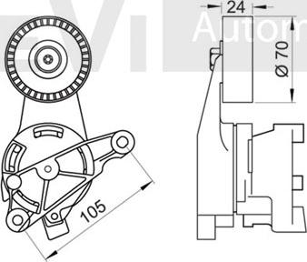 Trevi Automotive TA1617 - Siksnas spriegotājs, Ķīļsiksna ps1.lv