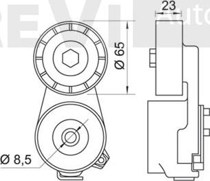 Trevi Automotive TA1630 - Siksnas spriegotājs, Ķīļsiksna ps1.lv