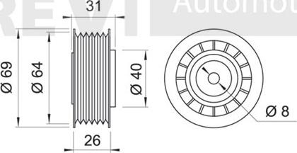 Trevi Automotive TA1073 - Parazīt / Vadrullītis, Ķīļrievu siksna ps1.lv