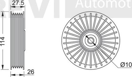 Trevi Automotive TA1194 - Parazīt / Vadrullītis, Ķīļrievu siksna ps1.lv