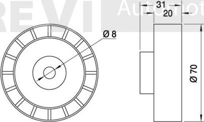 Trevi Automotive TA1188 - Parazīt / Vadrullītis, Ķīļrievu siksna ps1.lv