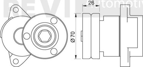 Trevi Automotive TA1135 - Siksnas spriegotājs, Ķīļsiksna ps1.lv