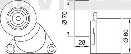 Trevi Automotive TA1828 - Siksnas spriegotājs, Ķīļsiksna ps1.lv