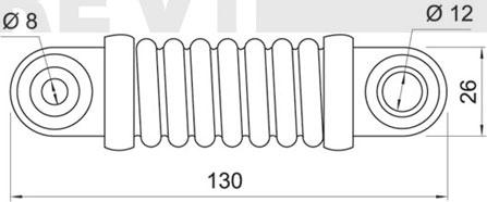 Trevi Automotive TA1249 - Demferis, Ķīļrievu siksna ps1.lv