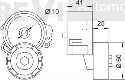 Trevi Automotive TA1236 - Siksnas spriegotājs, Ķīļsiksna ps1.lv