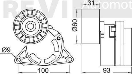 Trevi Automotive TA1725 - Siksnas spriegotājs, Ķīļsiksna ps1.lv