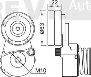 Trevi Automotive TA1721 - Siksnas spriegotājs, Ķīļsiksna ps1.lv