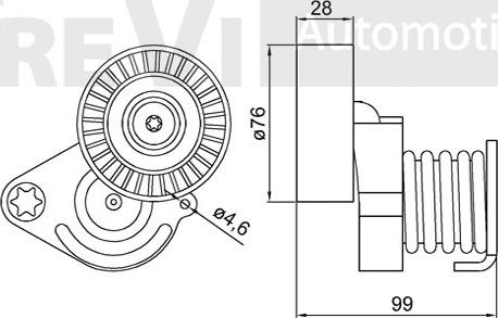 Trevi Automotive TA2093 - Siksnas spriegotājs, Ķīļsiksna ps1.lv