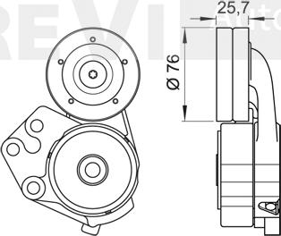 Trevi Automotive TA2034 - Siksnas spriegotājs, Ķīļsiksna ps1.lv