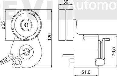 Trevi Automotive TA2147 - Siksnas spriegotājs, Ķīļsiksna ps1.lv