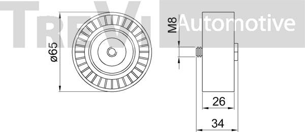 Trevi Automotive TA2169 - Parazīt / Vadrullītis, Ķīļrievu siksna ps1.lv