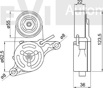 Trevi Automotive TA2188 - Siksnas spriegotājs, Ķīļsiksna ps1.lv