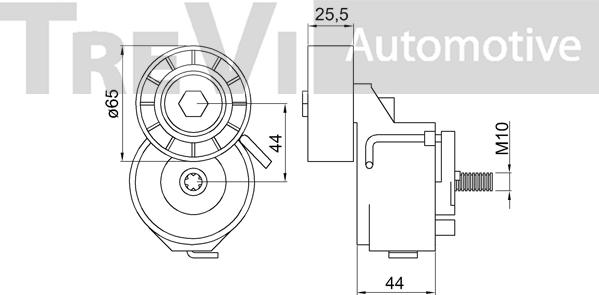 Trevi Automotive TA2258 - Siksnas spriegotājs, Ķīļsiksna ps1.lv