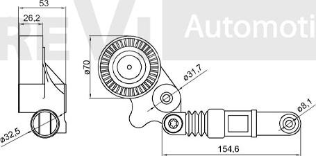 Trevi Automotive TA2208 - Siksnas spriegotājs, Ķīļsiksna ps1.lv