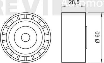 Trevi Automotive TD1457 - Parazīt / Vadrullītis, Zobsiksna ps1.lv