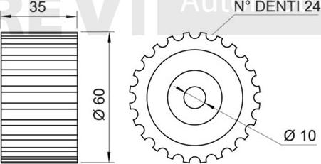 Trevi Automotive TD1460 - Spriegotājrullītis, Gāzu sadales mehānisma piedziņas siksna ps1.lv