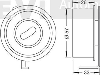 Trevi Automotive TD1435 - Spriegotājrullītis, Gāzu sadales mehānisma piedziņas siksna ps1.lv