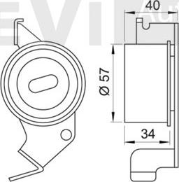 Trevi Automotive TD1432 - Spriegotājrullītis, Gāzu sadales mehānisma piedziņas siksna ps1.lv