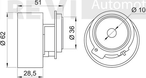 Trevi Automotive TD1475 - Spriegotājrullītis, Gāzu sadales mehānisma piedziņas siksna ps1.lv