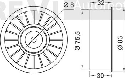 Trevi Automotive TD1547 - Parazīt / Vadrullītis, Zobsiksna ps1.lv