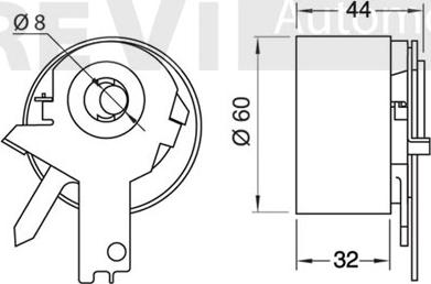 Trevi Automotive TD1552 - Spriegotājrullītis, Gāzu sadales mehānisma piedziņas siksna ps1.lv