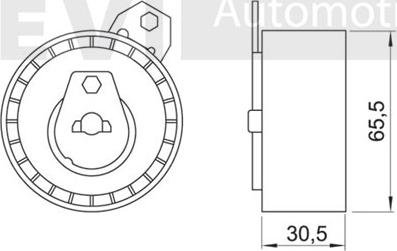 Trevi Automotive TD1514 - Spriegotājrullītis, Gāzu sadales mehānisma piedziņas siksna ps1.lv