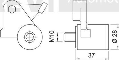 Trevi Automotive TD1533 - Spriegotājsvira, Zobsiksna ps1.lv