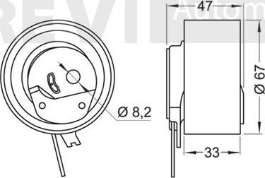 Trevi Automotive TD1639 - Spriegotājrullītis, Gāzu sadales mehānisma piedziņas siksna ps1.lv