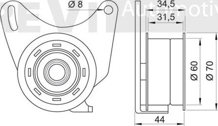 Trevi Automotive TD1054 - Spriegotājrullītis, Gāzu sadales mehānisma piedziņas siksna ps1.lv