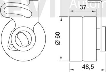 Trevi Automotive TD1003 - Spriegotājrullītis, Gāzu sadales mehānisma piedziņas siksna ps1.lv