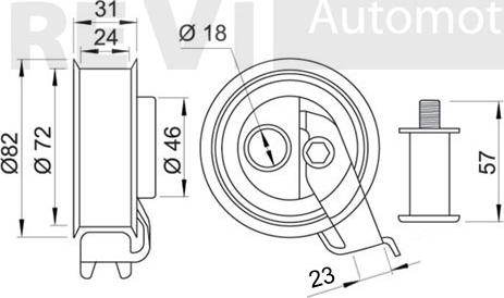 Trevi Automotive TD1016 - Spriegotājrullītis, Gāzu sadales mehānisma piedziņas siksna ps1.lv