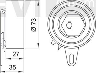 Trevi Automotive TD1018 - Spriegotājrullītis, Gāzu sadales mehānisma piedziņas siksna ps1.lv