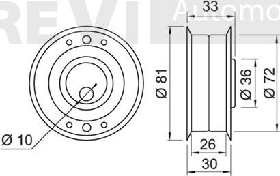 Trevi Automotive TD1031 - Spriegotājrullītis, Gāzu sadales mehānisma piedziņas siksna ps1.lv