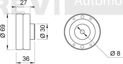 Trevi Automotive TD1033 - Parazīt / Vadrullītis, Zobsiksna ps1.lv