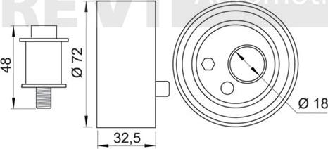 Trevi Automotive TD1020 - Spriegotājrullītis, Gāzu sadales mehānisma piedziņas siksna ps1.lv