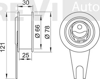 Trevi Automotive TD1027 - Spriegotājrullītis, Gāzu sadales mehānisma piedziņas siksna ps1.lv