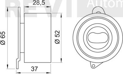 Trevi Automotive TD1144 - Spriegotājrullītis, Gāzu sadales mehānisma piedziņas siksna ps1.lv