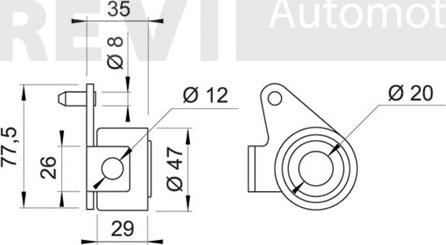 Trevi Automotive TD1151 - Spriegotājrullītis, Gāzu sadales mehānisma piedziņas siksna ps1.lv