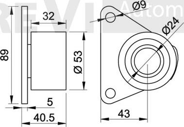 Trevi Automotive TD1162 - Parazīt / Vadrullītis, Zobsiksna ps1.lv