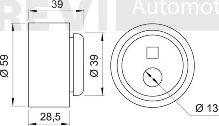 Trevi Automotive TD1103 - Spriegotājrullītis, Gāzu sadales mehānisma piedziņas siksna ps1.lv