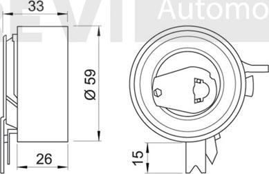 Trevi Automotive TD1116 - Spriegotājrullītis, Gāzu sadales mehānisma piedziņas siksna ps1.lv