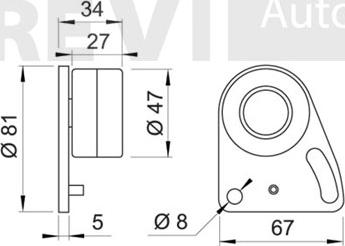 Trevi Automotive TD1180 - Spriegotājrullītis, Gāzu sadales mehānisma piedziņas siksna ps1.lv