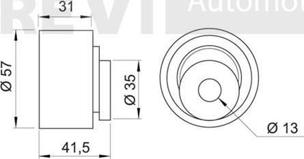 Trevi Automotive TD1136 - Spriegotājrullītis, Gāzu sadales mehānisma piedziņas siksna ps1.lv