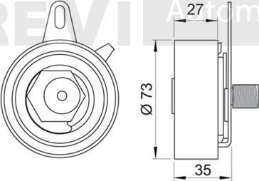 Trevi Automotive TD1315 - Spriegotājrullītis, Gāzu sadales mehānisma piedziņas siksna ps1.lv