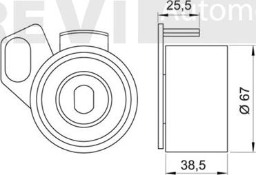 Trevi Automotive TD1312 - Spriegotājrullītis, Gāzu sadales mehānisma piedziņas siksna ps1.lv