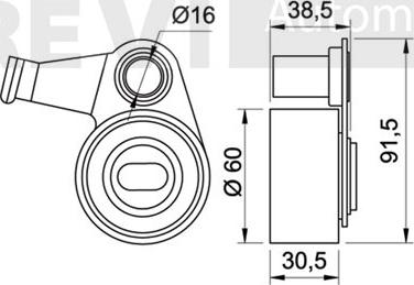 Trevi Automotive TD1382 - Spriegotājrullītis, Gāzu sadales mehānisma piedziņas siksna ps1.lv