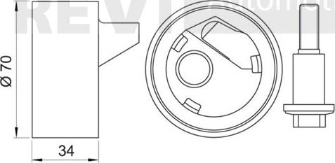 Trevi Automotive TD1320 - Spriegotājrullītis, Gāzu sadales mehānisma piedziņas siksna ps1.lv