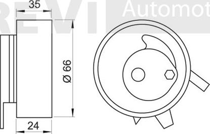 Trevi Automotive TD1258 - Spriegotājrullītis, Gāzu sadales mehānisma piedziņas siksna ps1.lv